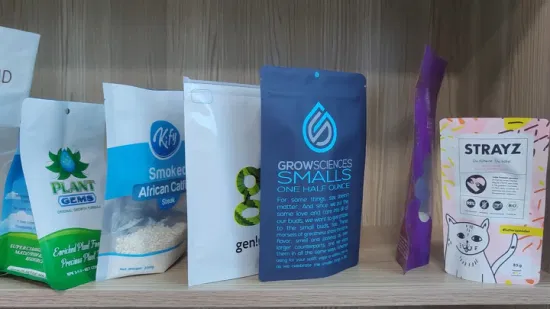Embalagem de alimentos de plástico biodegradável à prova d'água personalizada bolsa de pé